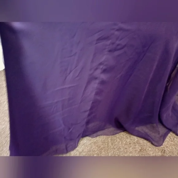 Da Vinci TAG Long Formal Dress, One Shoulder, Ruched, Purple, Long , 16 - Picture 8 of 13
